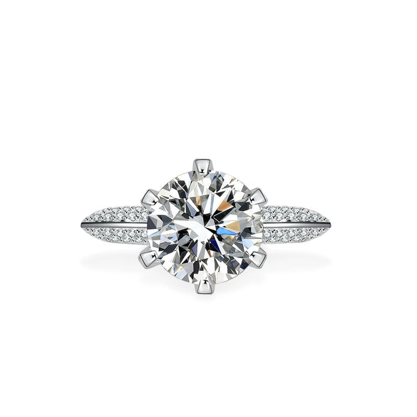Wholesale Moissanite Ring S925 Sterling Silver Light Luxury Bow Design Ring For Women