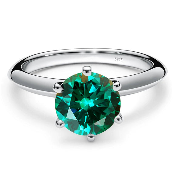 Wholesale Moissanite Ring S925 Sterling Silver Round Shape Set With Precious Stones For Men