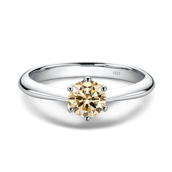 Wholesale Moissanite Ring S925 Sterling Silver Round Shape Set With Precious Stones For Men