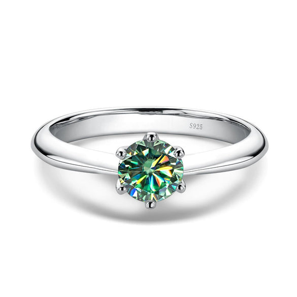 Wholesale Moissanite Ring S925 Sterling Silver Round Shape Set With Precious Stones For Men