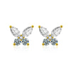 Wholesale Moissanite S925 Sterling Silver Animal Butterfly Simple Style Women's Earrings