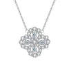Wholesale Moissanite S925 Sterling Silver Fourleaf Clover Pendant Necklace Versatile Forest Style Jewelry
