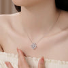 Wholesale Moissanite S925 Sterling Silver Fourleaf Clover Pendant Necklace Versatile Forest Style Jewelry