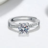 Wholesale Moissanite S925 Sterling Silver Ring Geometric Electroplated For Women