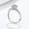 Wholesale Moissanite S925 Sterling Silver Ring Geometric Style Electroplated Four Claw Female Ring
