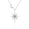 Wholesale Moissanite S925 Sterling Silver Star Pendant Necklace Set With Diamonds Simple Design