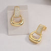 Wholesale Moissanite 925 Silver Geometric Inlay Fashion Earrings For Women