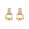 Wholesale Moissanite 925 Silver Geometric Inlay Fashion Earrings For Women