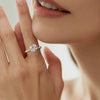 Wholesale Moissanite Six Claw Ring 925 Silver With Geometric Design And Electroplating For Women