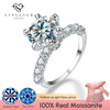 Wholesale Moissanite Six Claw Ring 925 Silver With Geometric Design And Electroplating For Women