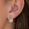 Wholesale Moissanite Square Diamond Earrings Silver Geometric Style Electroplated For Women