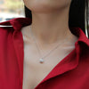 Wholesale Moissanite Sterling Silver 925 Geometric Sweet Style Inlay Necklace For Women