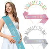 Wholesale Mommy To Be Headband Glitter Cloth Shoulder Strap Ribbon Party Decoration Crown Tiara Belt Zinc Alloy Semimanual Semimechanical