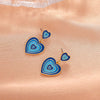 Wholesale Multi Layer Lovely Simple Circle Double Peach Heart Earrings In Alloy With Electroplating Treatment