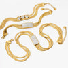 Wholesale Multi Layer Stainless Steel Love Themed Jewelry Suit With Vacuum Plated Clavicle Chain And Bracelet For Women