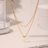 Wholesale Multi Layer Star Bead Design Light Luxury Titanium Steel Necklace With Electroplating For Women