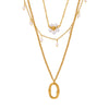 Wholesale Multi Layer Tassel Shell Bead Necklace In Light Luxury Elegant Style Stainless Steel Plated With Geometric Design