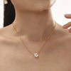 Wholesale Multi Layer Tassel Shell Bead Necklace In Light Luxury Elegant Style Stainless Steel Plated With Geometric Design