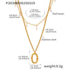 Wholesale Multi Layer Tassel Shell Bead Necklace In Light Luxury Elegant Style Stainless Steel Plated With Geometric Design