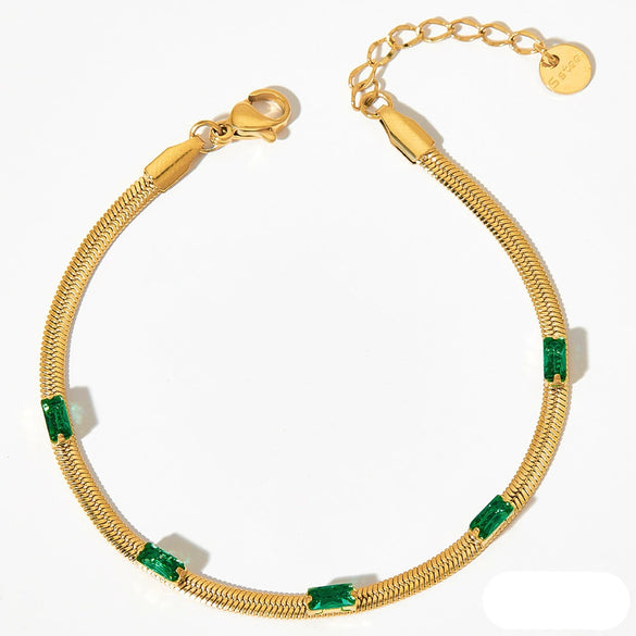 Wholesale Multi Layer Women's Retro Simple Fashion Metal Bracelet Set Titanium Steel Geometric Electroplated