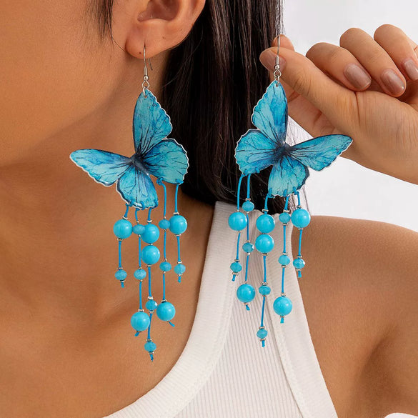 Wholesale Multicolor Butterfly Acrylic Handmade Earrings For Women