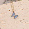 Wholesale Multicolor Butterfly Stainless Steel And Copper Jewelry Necklace With Electroplating Treatment