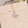 Wholesale Multicolor Butterfly Stainless Steel And Copper Jewelry Necklace With Electroplating Treatment