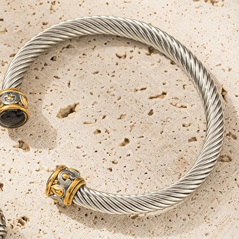 Wholesale Multicolor Titanium Steel Electroplated Twist Personality Bracelet