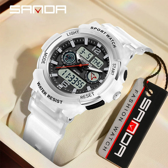 Wholesale Multifunctional Outdoor Sports Waterproof Electronic Watch For Students Abs Case Tpu Strap Acrylic Mirror Round Dial
