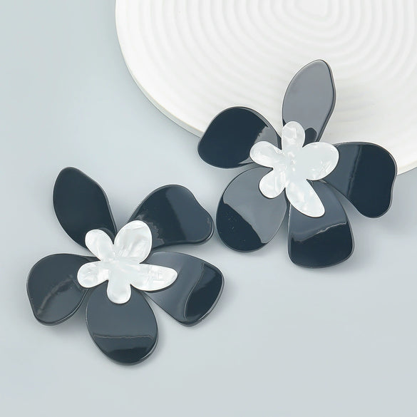 Wholesale Multilayer Acetate Plate Flower Earrings For Women Fashion Style