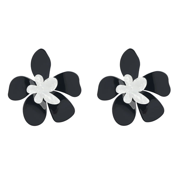 Wholesale Multilayer Acetate Plate Flower Earrings For Women Fashion Style