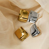 Wholesale Multilayer Geometric Stainless Steel Earrings With Advanced Design Sense And Electroplating For Women's Fashion