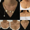 Wholesale Multilayer Hip Hop Style Alloy Cross Chain Pendant Clavicle Sweater Necklace With Electroplating