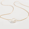 Wholesale Multilayer Ladies Natural Freshwater Pearl Card Neck Chain With Geometric Pattern Alloy 18K Gold Electroplated Bamboo Chain Necklace