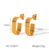 Wholesale Multilayer Linear Geometric Stainless Steel Earrings For Women With Electroplating