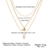 Wholesale Multilayer Pearl Diamond Butterfly Pendant Necklace For Ladies In Ins Style Alloy Material With Electroplating