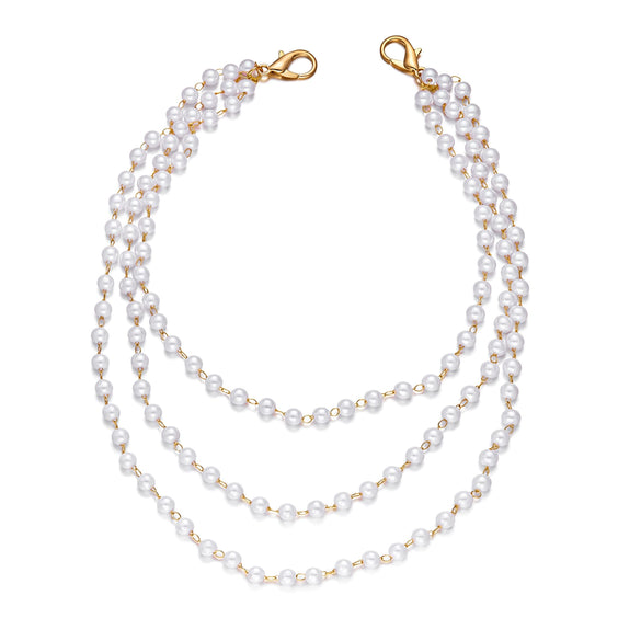 Wholesale Multilayer Pearl Shoulder Finger Body Chain For Women Fashion Retro Style