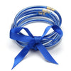 Wholesale Multilayer Silicone Gold Powder Ribbon Bracelet Suit With Bow And Geometric Pattern For Women