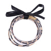Wholesale Multilayer Silicone Gold Powder Ribbon Bracelet Suit With Bow And Geometric Pattern For Women