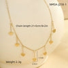 Wholesale Multilayer Stainless Steel Geometric Anklet In Marine Resort Style