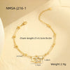 Wholesale Multilayer Stainless Steel Geometric Anklet In Marine Resort Style