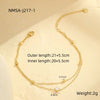 Wholesale Multilayer Stainless Steel Geometric Anklet In Marine Resort Style