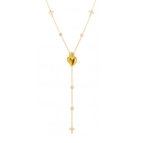 Wholesale Multilayer Tassel Clavicle Necklace With Cross Geometric Pattern Stainless Steel 18K Gold Plated Light Luxury Style For Women