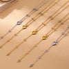 Wholesale Multilayer Tassel Clavicle Necklace With Cross Geometric Pattern Stainless Steel 18K Gold Plated Light Luxury Style For Women