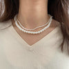 Wholesale Multilayered Imitation Pearl Necklace Handmade In French Retro Style For Women