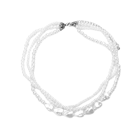 Wholesale Multilayered Imitation Pearl Necklace Handmade In French Retro Style For Women