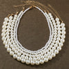 Wholesale Multilayered Imitation Pearl Necklace Handmade In French Retro Style For Women