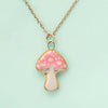Wholesale Mushroom Food Pendant Necklace Copper Electroplated Ochain Unisex Simple Style