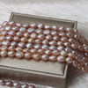 Wholesale Naked Freshwater Pearls Doublesided Light Baroque Shaped String
