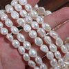 Wholesale Naked Freshwater Pearls Doublesided Light Baroque Shaped String
